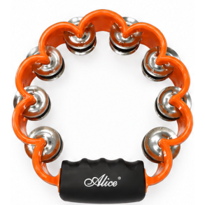 Alice ATB001 Orange Tamburin med 16 bj�lder